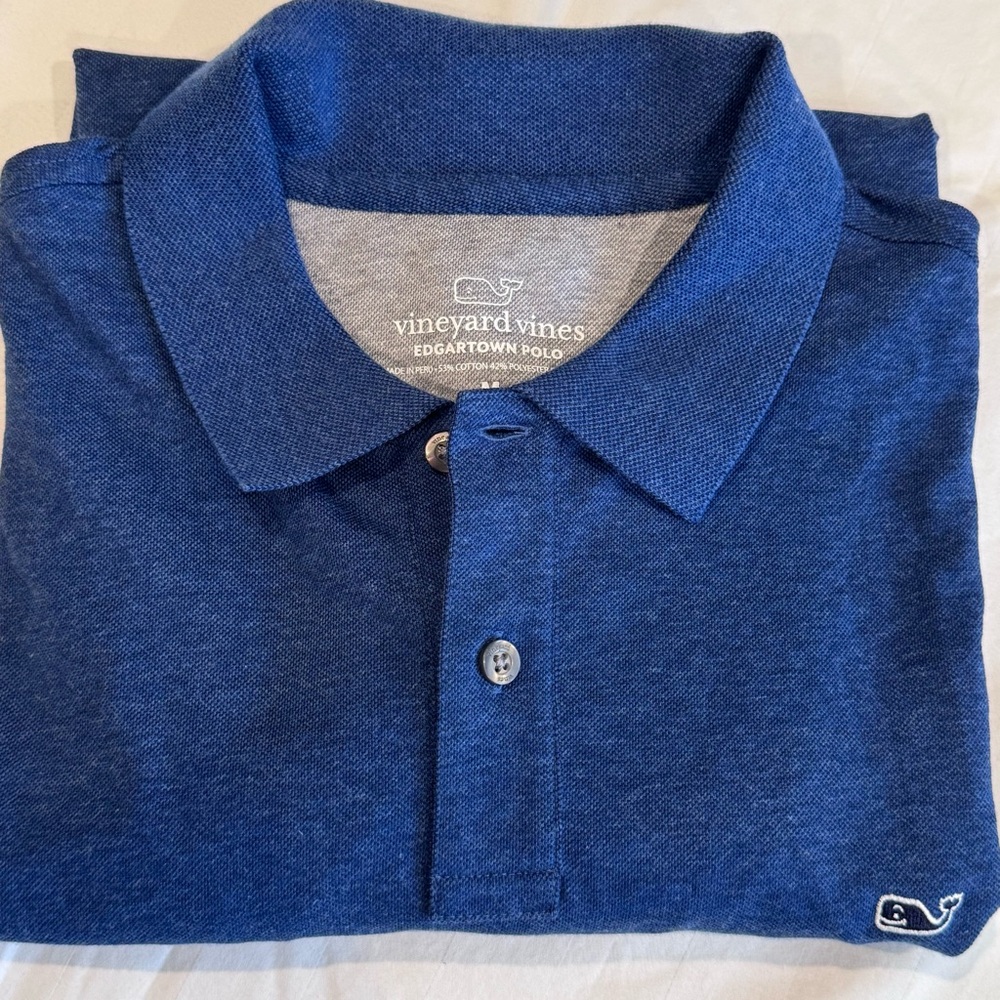 Vineyard‎ Vines Men's Edgartown Pique Navy Polo, Size Medium